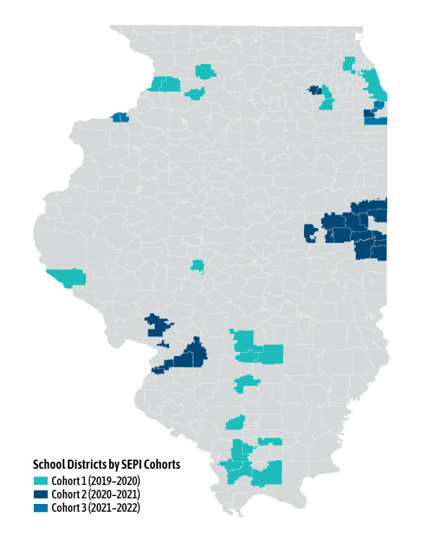 Map of SEPI cohorts by school districts